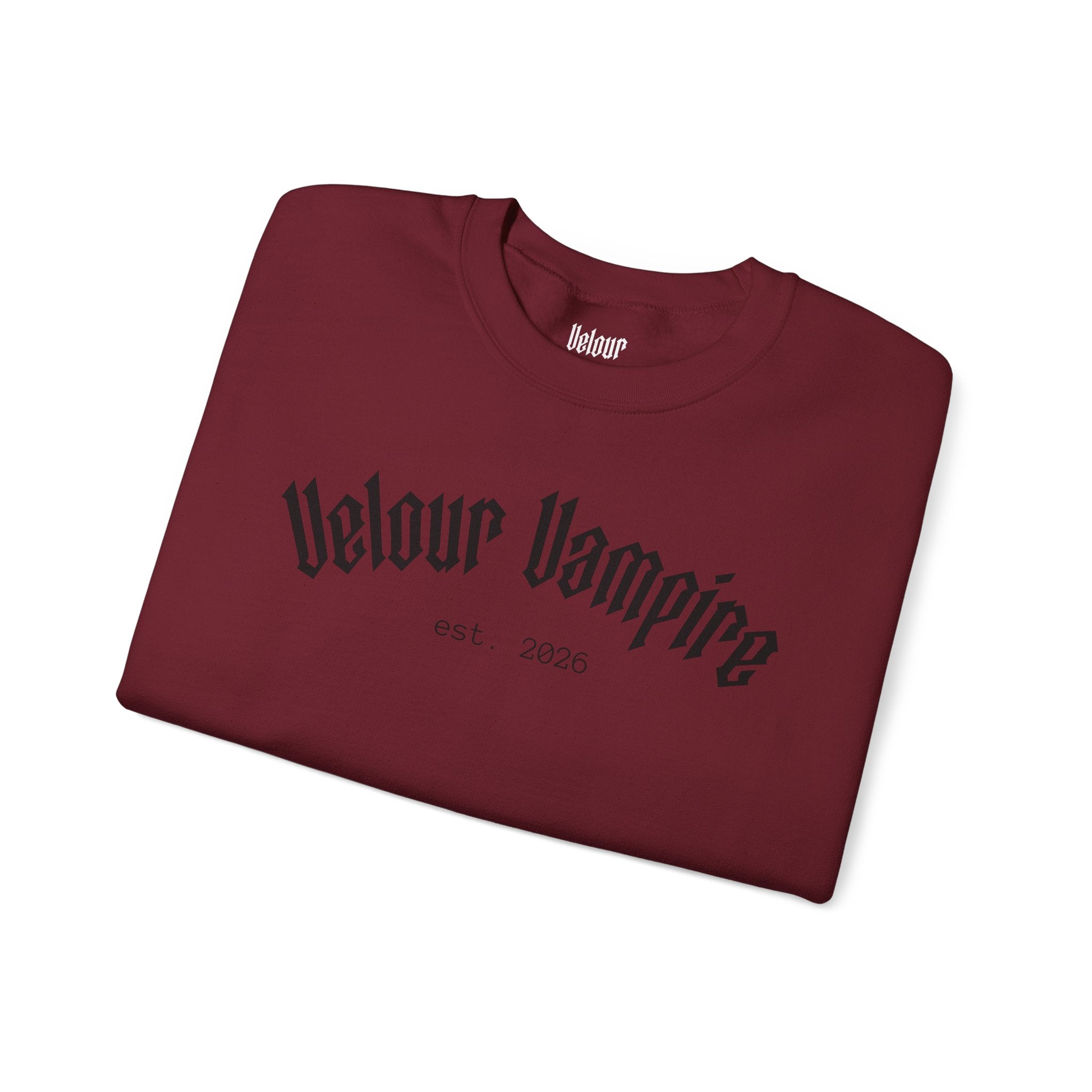 Velour Vampire Sweatshirt | crewneck casual pullover