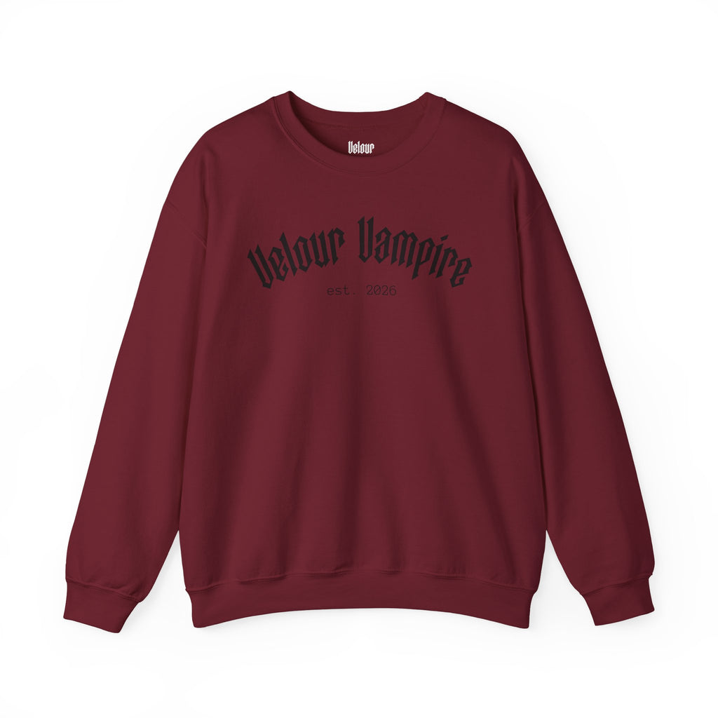 Velour Vampire Sweatshirt | crewneck casual pullover