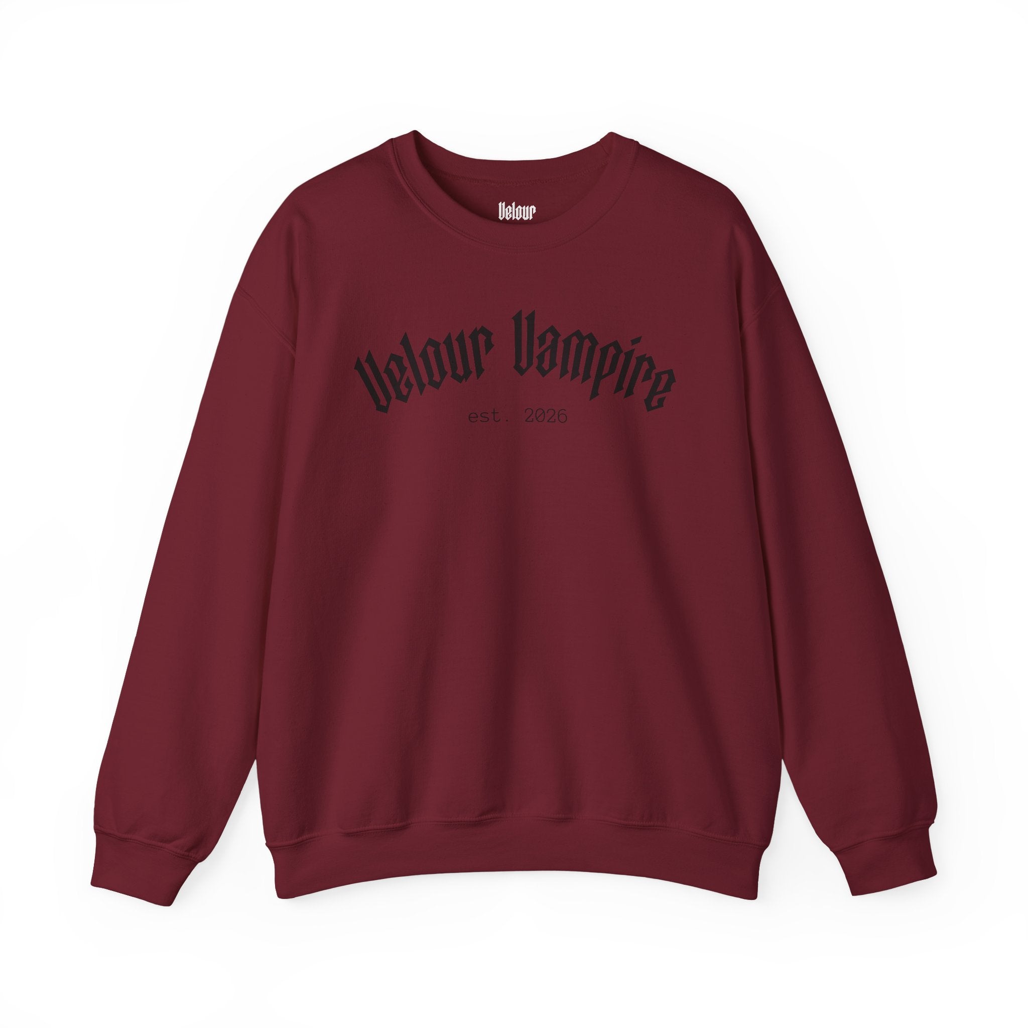 Velour Vampire Sweatshirt | crewneck casual pullover