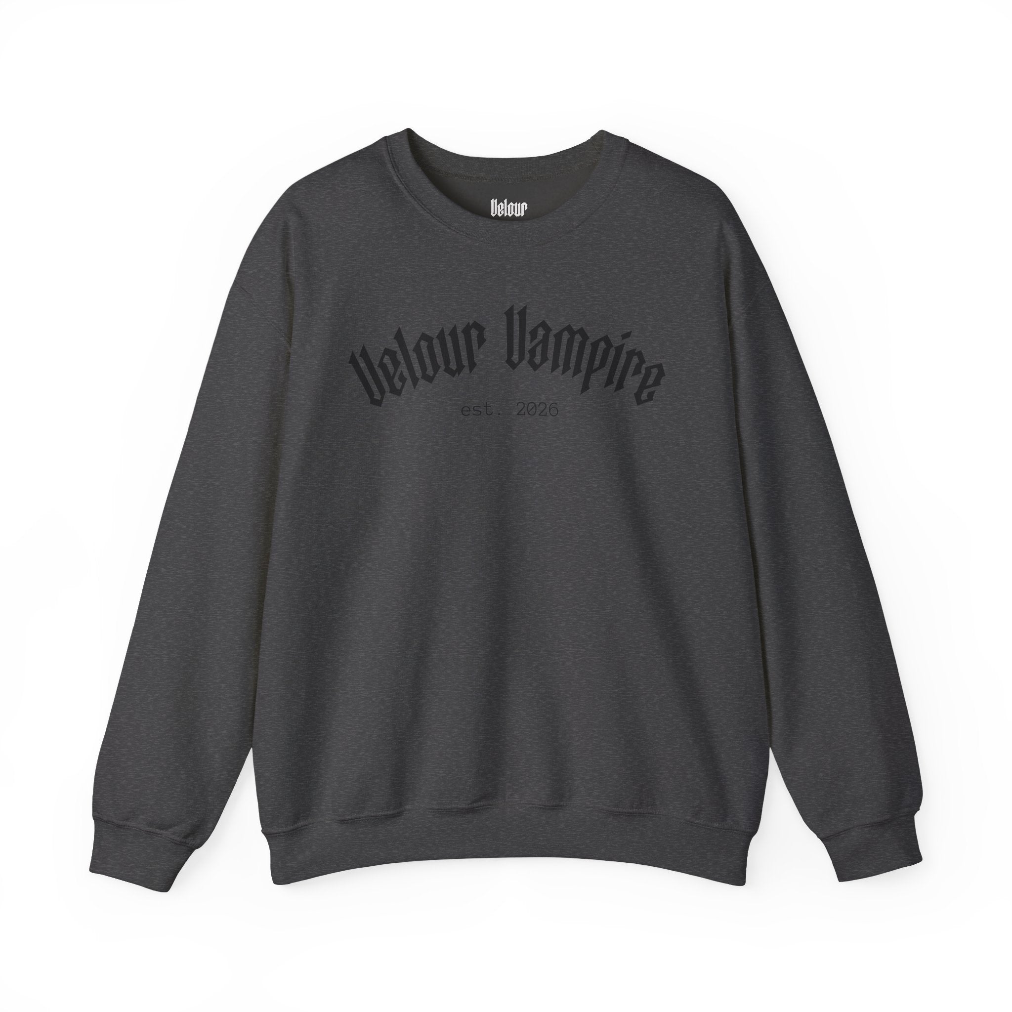 Velour Vampire Sweatshirt | crewneck casual pullover